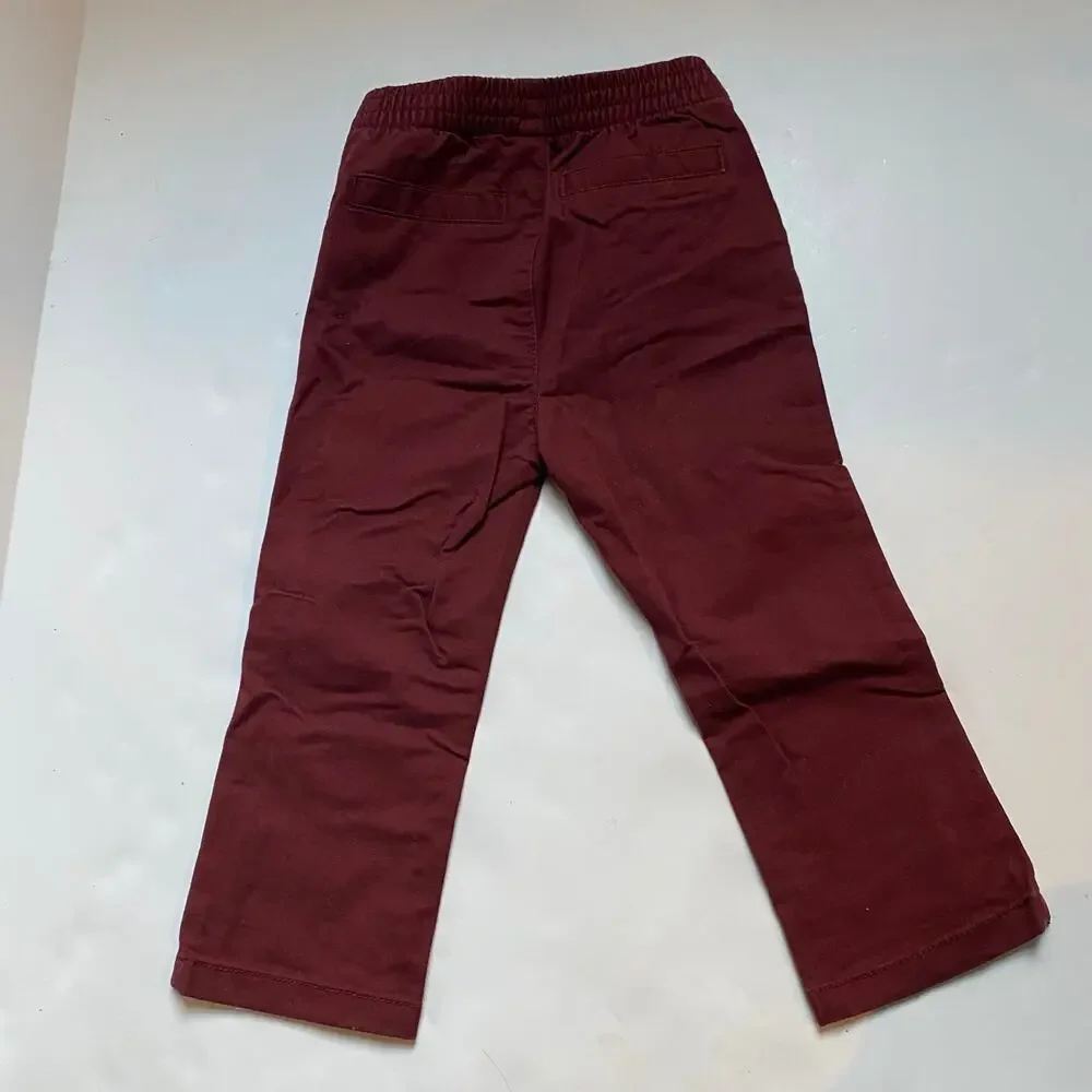 Old Navy Woodland Button Down & Burgundy Pants Outfit